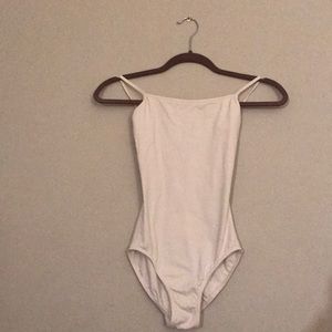 White camisole leotard